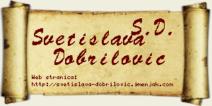 Svetislava Dobrilović vizit kartica